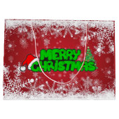 Vrolijk kerstfeest groot cadeauzakje (Achterkant)