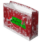 Vrolijk kerstfeest groot cadeauzakje (Achterkant Gekanteld)