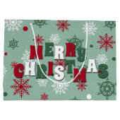 Vrolijk kerstfeest groot cadeauzakje (Achterkant)