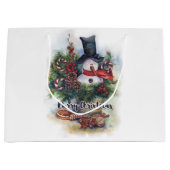 Vrolijk kerstfeest groot cadeauzakje (Voorkant)