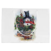 Vrolijk kerstfeest groot cadeauzakje (Achterkant)