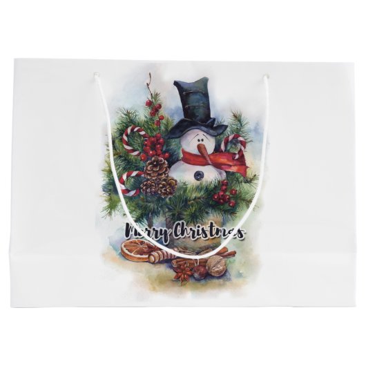 Vrolijk kerstfeest groot cadeauzakje (Achterkant)