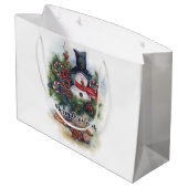 Vrolijk kerstfeest groot cadeauzakje (Achterkant Gekanteld)