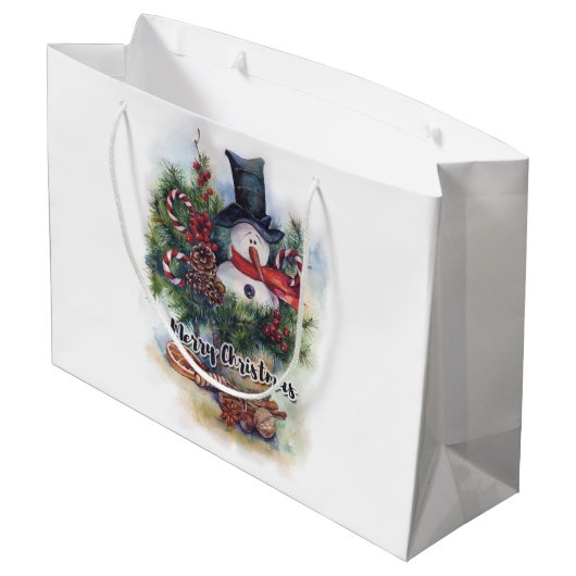 Vrolijk kerstfeest groot cadeauzakje (Achterkant Gekanteld)