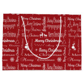Vrolijk kerstfeest groot cadeauzakje (Achterkant)