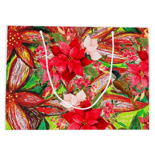 Vrolijk kerstfeest! groot cadeauzakje (Achterkant)