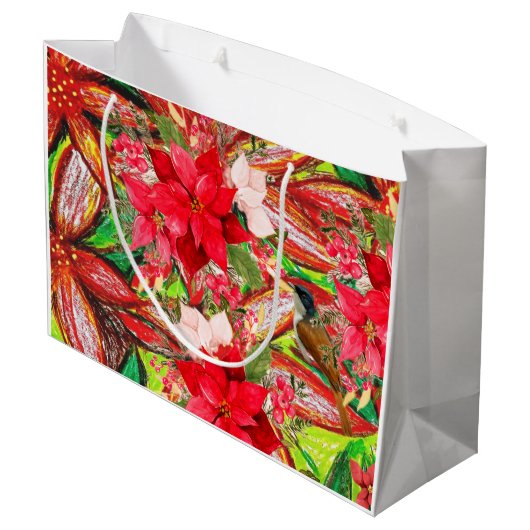 Vrolijk kerstfeest! groot cadeauzakje (Achterkant Gekanteld)