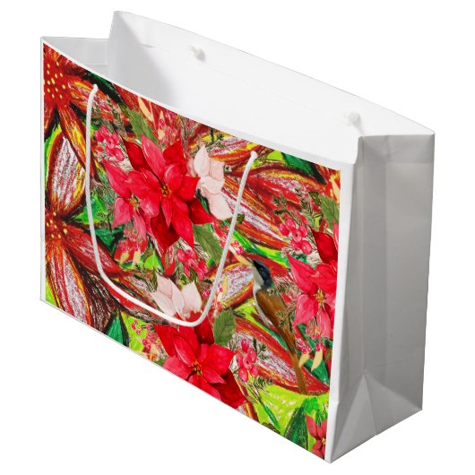 Vrolijk kerstfeest! groot cadeauzakje (Voorkant Gekanteld)