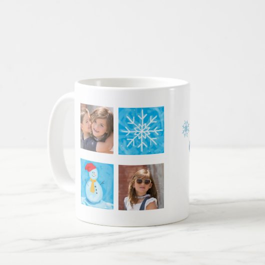 Vrolijk kerstfeest Grootma 2 Foto Aangepaste Mok (Voorkant links)