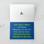 Vrolijk kerstfeest, grootmoeder of gebust geperson feestdagen kaart (Binnen)