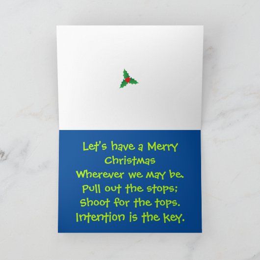 Vrolijk kerstfeest, grootmoeder of gebust geperson feestdagen kaart (Binnen)