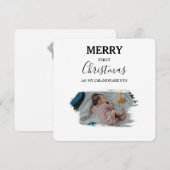 Vrolijk kerstfeest grootouders 2 Baby foto's (Voorkant / Achterkant)