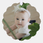 Vrolijk Kerstfeest Grootouders Naam en Baby Foto Ornament Kaart (Voorkant)
