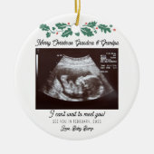 Vrolijk kerstfeest grootouders Ultrasound zwangers Keramisch Ornament (Voorkant)