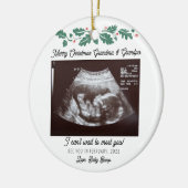 Vrolijk kerstfeest grootouders Ultrasound zwangers Keramisch Ornament (Links)