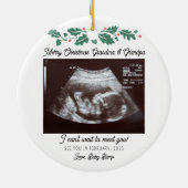 Vrolijk kerstfeest grootouders Ultrasound zwangers Keramisch Ornament (Achterkant)