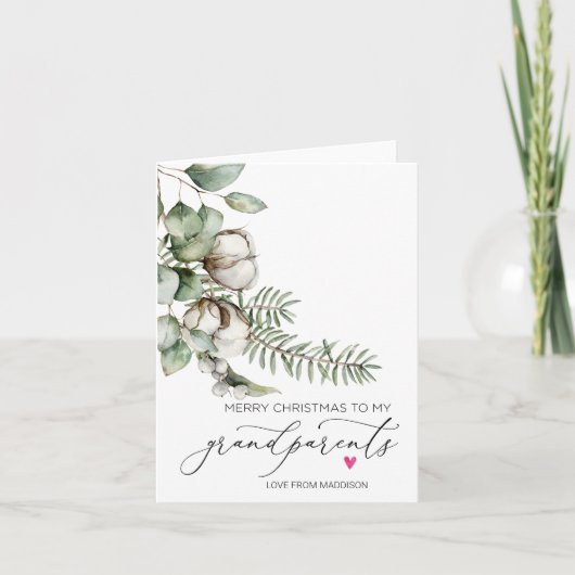 Vrolijk kerstfeest Grootouders van kleindochter Kaart (Voorkant)