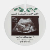 Vrolijk kerstfeest grootouders Zwangerschap Ultrag Glas Ornament (Achterkant)