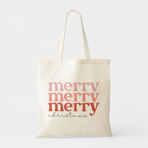 Vrolijk Kerstfeest Groovy Retro Tote Bag