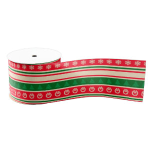 Vrolijk kerstfeest grosgrain lint