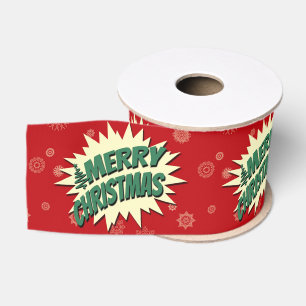 Vrolijk kerstfeest grosgrain lint