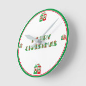Vrolijk kerstfeest Grote acrylwandklok Ronde Klok (Hoek)