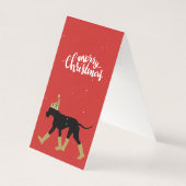 Vrolijk kerstfeest Grote Dane Kaart (Achterkant)