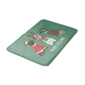 Vrolijk Kerstfeest Grote Deen Honden Badmat (Gekanteld)