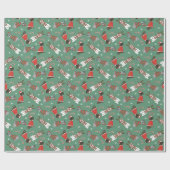 Vrolijk Kerstfeest Grote Deen Honden Cadeaupapier (Vlak)