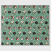 Vrolijk Kerstfeest Grote Deen Honden Cadeaupapier (Vlak)