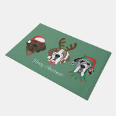 Vrolijk Kerstfeest Grote Deen Honden Deurmat (Schuin)