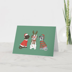 Vrolijk Kerstfeest Grote Deen Honden Feestdagen Kaart