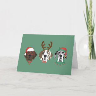 Vrolijk Kerstfeest Grote Deen Honden Feestdagen Kaart
