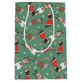 Vrolijk Kerstfeest Grote Deen Honden Medium Cadeauzakje (Voorkant)