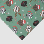Vrolijk Kerstfeest Grote Deen Honden Tissuepapier (Detail)