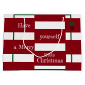 "Vrolijk kerstfeest" Grote Glossy Gift-tas Groot Cadeauzakje (Voorkant)