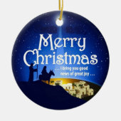 Vrolijk kerstfeest Grote Joy Luke 2:10 Ornament (Voorkant)
