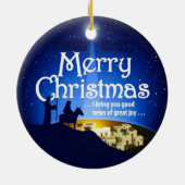 Vrolijk kerstfeest Grote Joy Luke 2:10 Ornament (Achterkant)