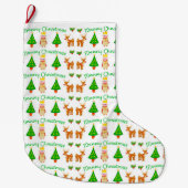 Vrolijk kerstfeest grote kerstsok (Voorkant)