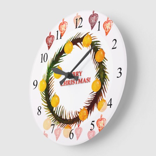 Vrolijk kerstfeest grote klok (Hoek)