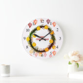 Vrolijk kerstfeest grote klok (Huis)