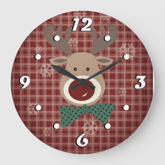 Vrolijk kerstfeest! grote klok (Voorkant)