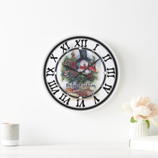 Vrolijk kerstfeest grote klok (Huis)