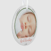 Vrolijk Kerstfeest Grote Oma Fotoscript Ornament (voorkant)