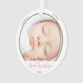 Vrolijk Kerstfeest Grote Oma Fotoscript Ornament (voorkant)