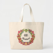 Vrolijk kerstfeest grote tote bag (Voorkant)