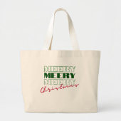 Vrolijk kerstfeest grote tote bag (Voorkant)