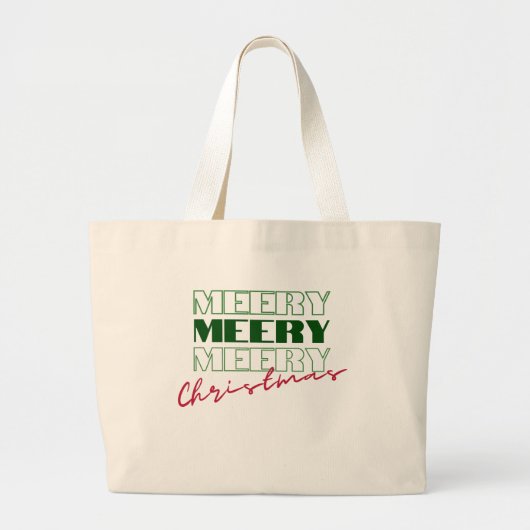 Vrolijk kerstfeest grote tote bag (Voorkant)