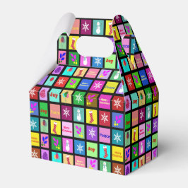Vrolijk kerstfeest gunstboxen bedankdoosjes