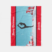 Vrolijk kerstfeest gymnast / Kreukscorpion Fleece Deken (Voorkant)